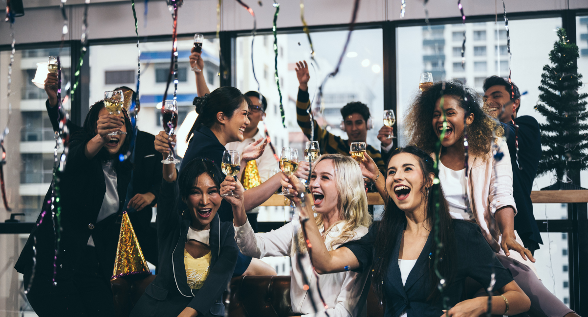 group of people celebrating 